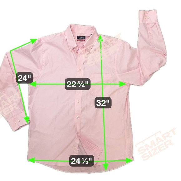 Men Chaps Button Up Dress Shirt Pink Large Quiet Luxury Preppy Old Money Office - Picture 4 of 4